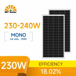 Mypvtech High-Quality 230W 235W 240W Monocrystalline Solar Panels