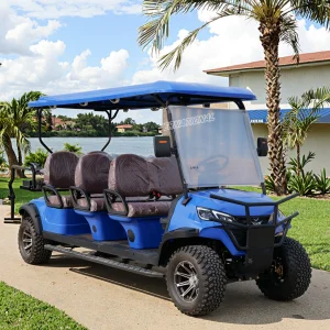 Rainbow Brand 6 Seater Solar Panel Electric Golf Cart with 5kw Motor and 72V Lithium Battery