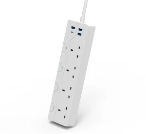 4 Protetor de Surto de Tomada BS, Extensão de Linha Única e Soquete USB
