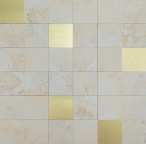 Metallic 3D Mosaic Mural