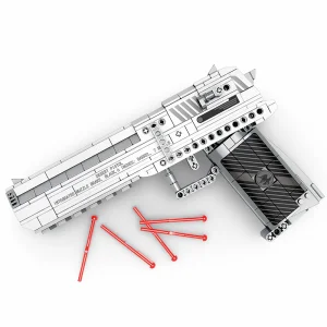 Desert Eagle Launcheable FPS Game Role Play Assembly Educational DIY Building Block Pistol Model Toy for Boys Adults
