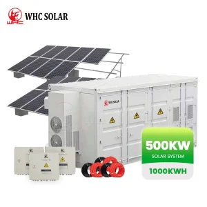 Whc Customize Bess Container Storage 1mwh 2mwh LiFePO4 Commercial Industrial off Grid on Grid Solar Power Lithium Battery Energy Storage System