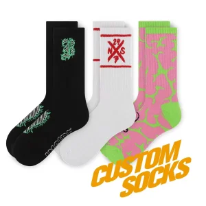 Free Design High Quality Soft Unisex Casual Cartoon Sock Custom Running Sports Sock Cotton Crew Socks for Men