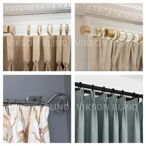 Pinch Pleat Heading Three Triple Layer Thermal Insulated Blackout Window Curtains Drapes