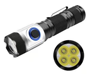 New 4*Xpg LED Strong Light Multi-Function Tactical Flashlight USB Rechargeable Mini