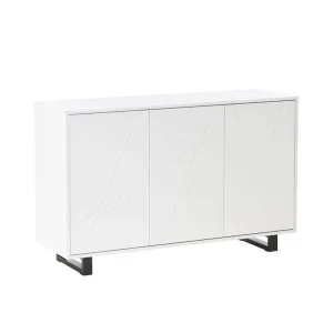 MDF Quality Home Furniture White Living Room Cabinet Metal Material Kitchen Buffet Sideboard Cabinet