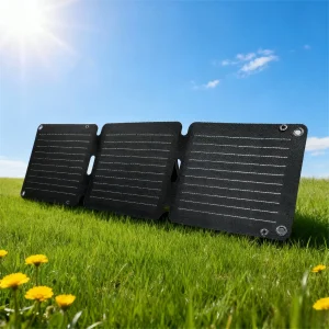 Ultra-Thin 21W Portable Folding Solar Blanket with Battery