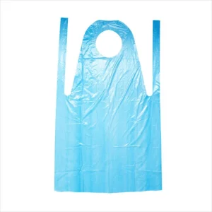 Waterproof Cheap Price Disposable PE Apron with Straps at Waist for Adults