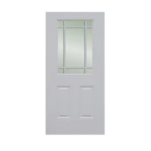 6 Panel Lament &amp; 1/2 Lite Panel Lament Fiberglass Door