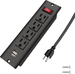 Tomada de Mesa Embutida com Portas USB-a Duplas