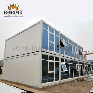 Edificio de Oficina Modular Prefabricado con Pared de Vidrio