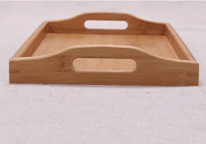 Bed Food Fruit Ottoman Mirror Cutlery Non Plastic Coffee Table Bamboo Serving Tray Wholesale