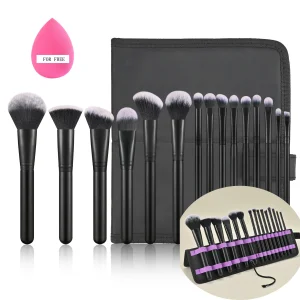 Black Synthetic Makeup Brushes