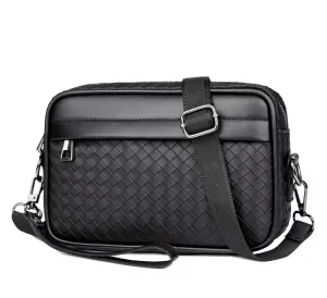 New Trend PU Leather Waterproof Shoulder Bag Men's Business Messenger Crossbody Bag