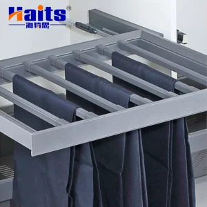 Soft Closing Pull out Trousers Rack Wardrobe Hardware Accessories Manufacturer