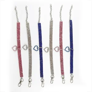 New Heart-Shaped Pet Necklace Dog Chain Cat Crystal Love Collar Pet Necklace Jewelry
