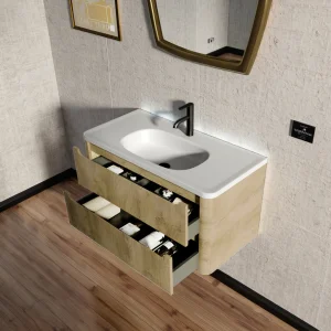 PVC Wrapped MDF Vanity Cabinet LED Mirror