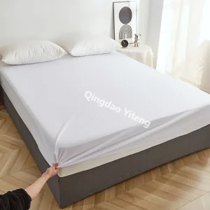 300tc 100% Organic Bamboo Sets Custom Fitted Flat Sheet for Home Wedding Hotel Use Super Soft Solid Pattern Queen Twin Size