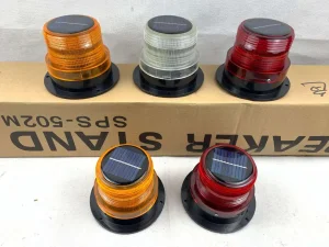Traffic Safety Road LED Strobe Warning Beacon Light Blinker Solar Light Blinking Amber Warning Light