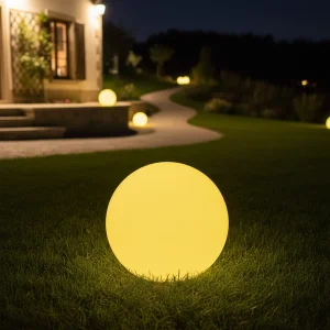 LED Floating Swimming Pool Ball Light IP68 Rating AC/Battery Power Touch Control Plastic Smart Construction for Garden Hotel Use