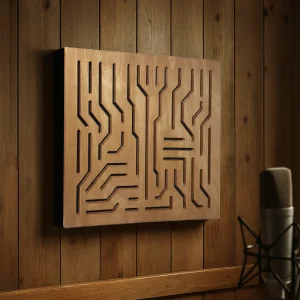 Keyhelm Wave Wood Acoustic Correction Panel Veneer Finish Sound-Absorbing Decorative Circuit Walls Ceilings Poplar Italy