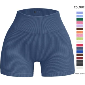 Womens Sports Tight Yoga Shorts High Elastic Waist Gym Shorts Peach Butt Lift Biker Workout Leggings Solid Pattern For Running