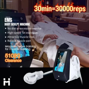 Professional Non-Invasive EMS RF Body Sculpting Machine Tesla Building Muscle Stimulation EMS Muscle Stimulator Body Shaping Machine