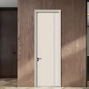 Modern Design Fire-Rated Wooden Door Interior Fireproof Door for Apartments and Schools Manual Opening