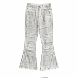 Calças de Denim Casuais Slim Estilo de Rua para Homens com Estampa em Atacado