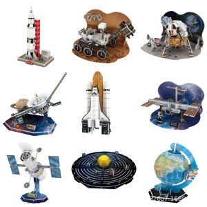 Children's DIY Educational 3D Puzzle Solar System Paper Toys with 51-100 Pieces for Kids Ages 14+ Space &amp; Spell