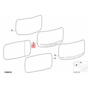 51167168180 51167168181 Affordable Mirror Glass for BMW E60 2003-2006 E61