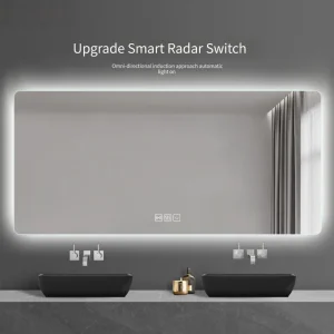 Factory Price Arch Shape Hotel Smart Wall Mirror with LED Light Adjustable Illuminated Bathroom Mirror