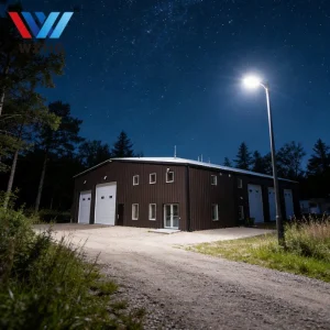 Edificio de Almacén de Acero Verde Sostenible con Sistema de Ventilación de Paneles de Lucernario para Eficiencia Energética y Amigable con el Medio Ambiente
