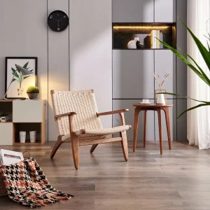 Modern Design Style Outdoor Camping Beach Fast Food Wooden Cafe Dining Chair