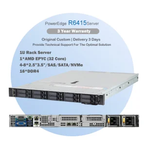 Brand New AMD EPYC Dells Poweredge R6415 DDR4 1U Deepseek Computer Rack Server Cheap