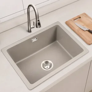 Wholesale Factory Modern Composite Granite Kitchen Sink Single Bowl Undermount Farmhouse Sink