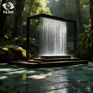 Water Crown New Design for Indoor and Outdoor Stainless Steel Rain Curtains