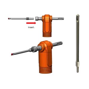 Innovative Detachable SDS Plus Hammer Vacuum Drill Bit 3 Cutter Full Carbide Tip 5.0mm