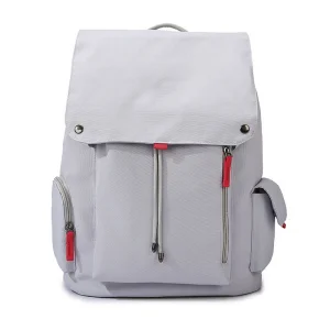 Mochila de Estudante em Lona, Bolsa de Grande Capacidade para Deslocamento e Dia a Dia