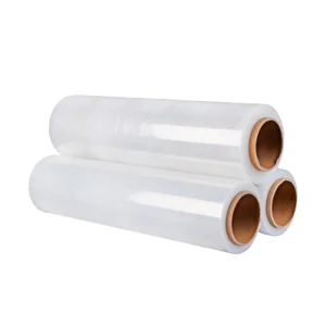 Custom Colors 300m 50cm PE Stretch Film Roll Soft Transparent Cling Wrap For Medicines Foods LLDPE Food Grade BOPP Material Cake
