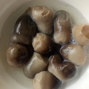 Champiñones enlatados enteros en salmuera