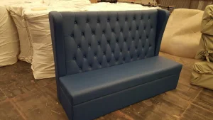 Restaurant Button Tufted Leather Customized Luxury Bar Club Booth Seating
