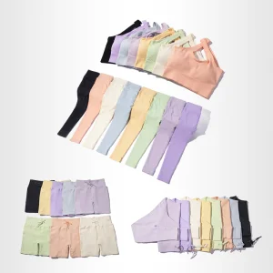مجموعة ملابس اليوغا بدون seams للنساء