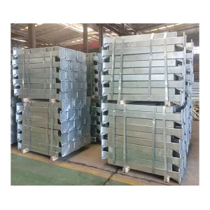 Hot Dip Galvanized Steel H I Beam Welded Base Plate Steel Post Fabrication