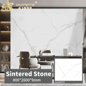 Modern Luxury Carrara White Porcelain Big Slab Sintered Stone 1200*2400