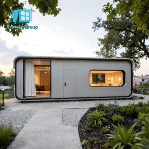 Manufactured Luxury Expandable Comfortable Container House apple Cabin Space Capsule House 2 Bedroom with Kitchen
