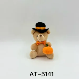 Wholesale Halloween Pumpkin Teddy Bear | Top Hat & Bow Tie Plush Ornament Manufacturer, Factory