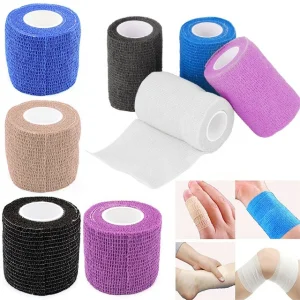 Medical Multicolor Non-Woven Latex Free Cohesive First Aid Crepe Bandage