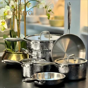 Wholesale Tri-Ply Stainless Steel Pots and Pans Set