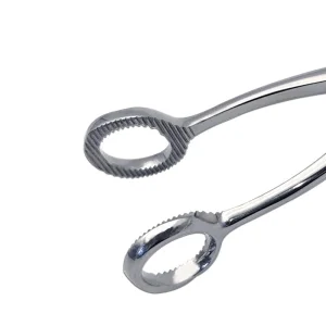 Forcep de Segurar Língua em Aço Inoxidável com Inserções de Borracha para Instrumentos Médicos Cirúrgicos